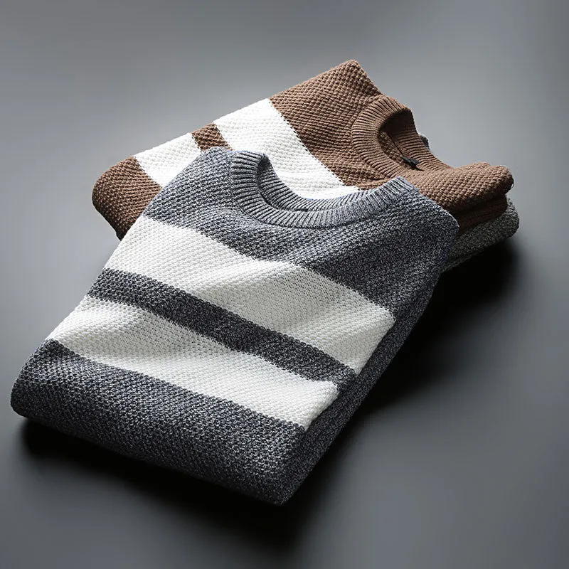 Cashmere Cotton O-Neck Knitted Sweaters