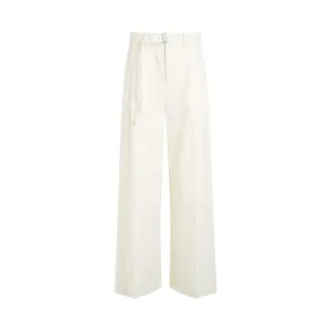 Chalk Stripe Pants in Off White