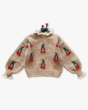 Cherries pullover | Beigebrown