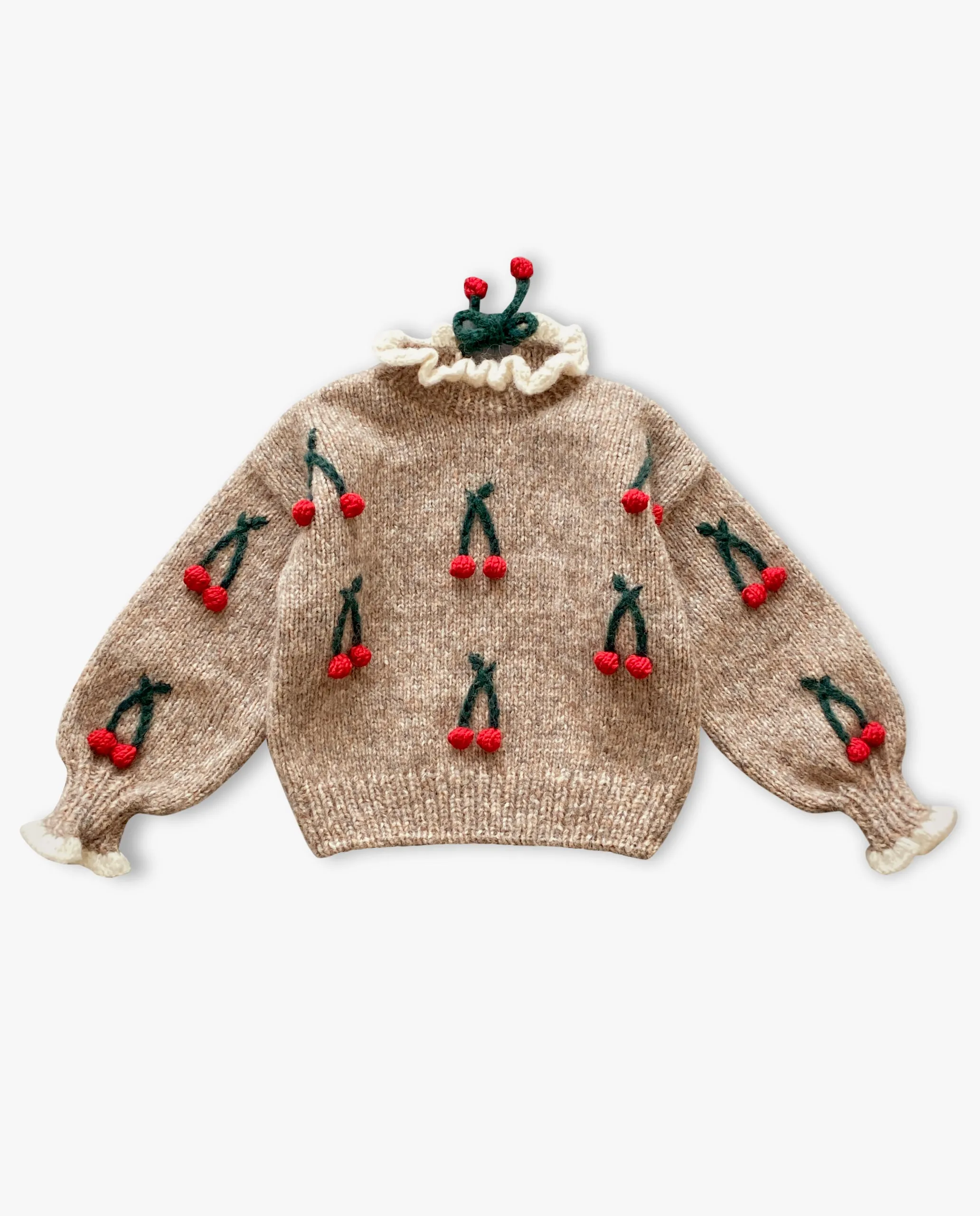Cherries pullover | Beigebrown