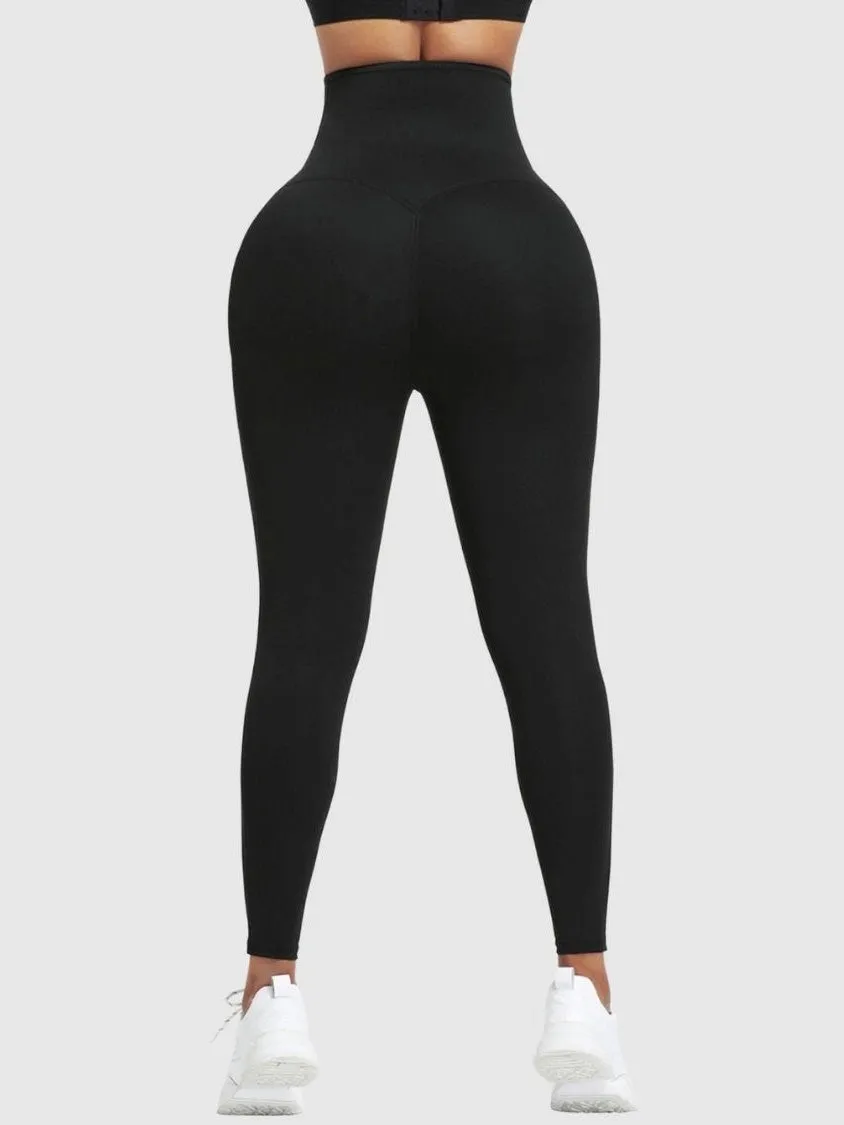 High Waist Sweat Sauna Compressing Leggings