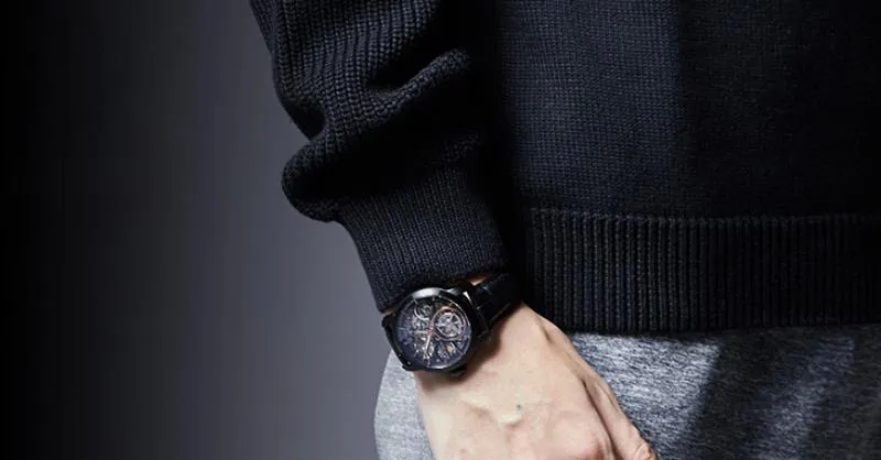 Men's Autumn Casual Sweater With High Neck Collar