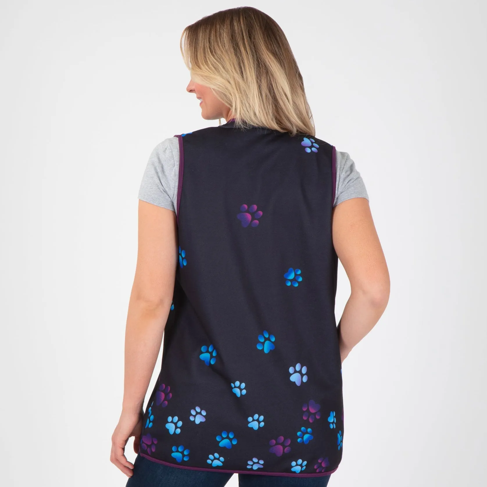 Paw Print Thick Knit Vest