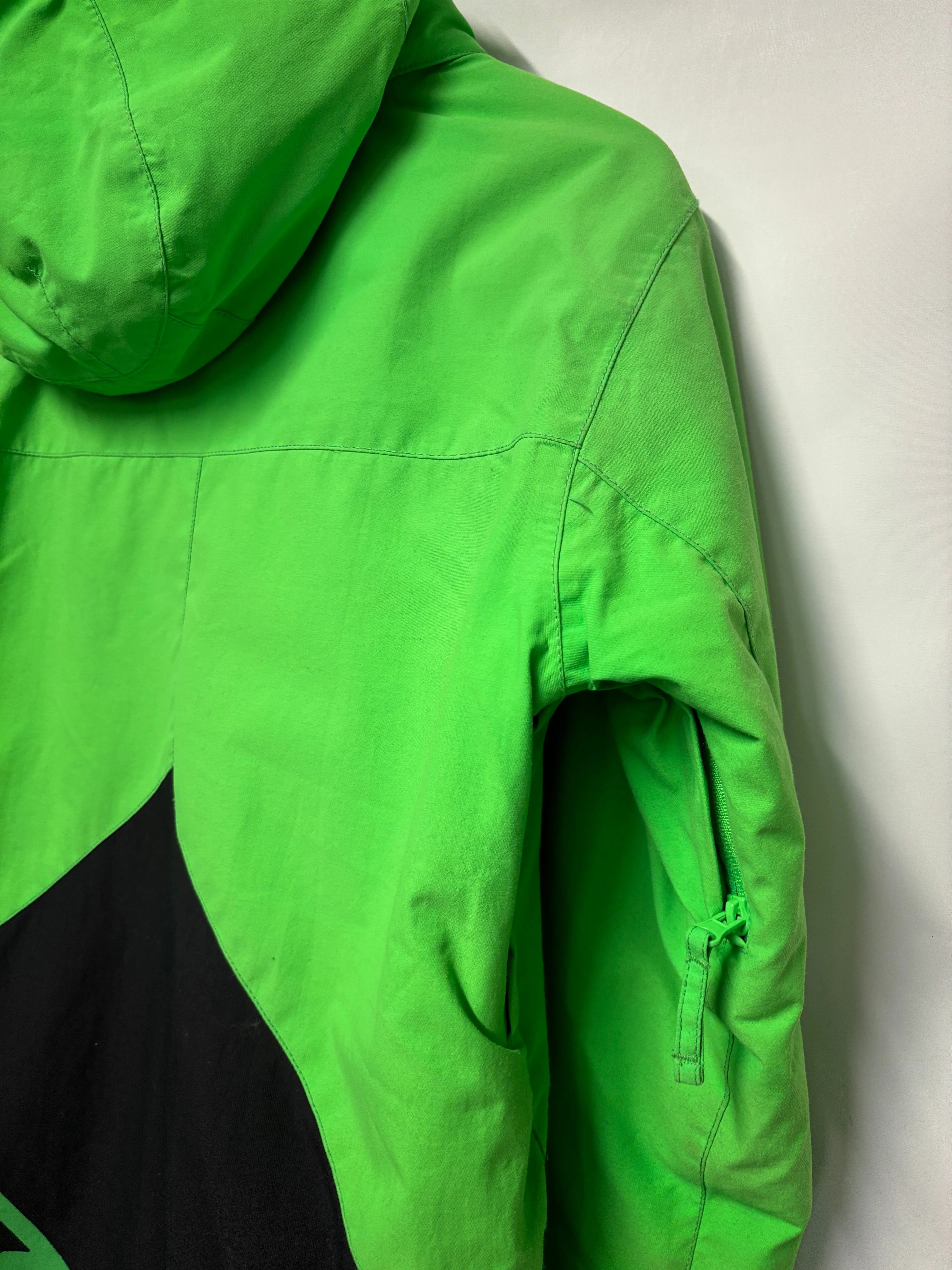 Quicksilver Green, Black and Orange Ski Jacket 12/ Large