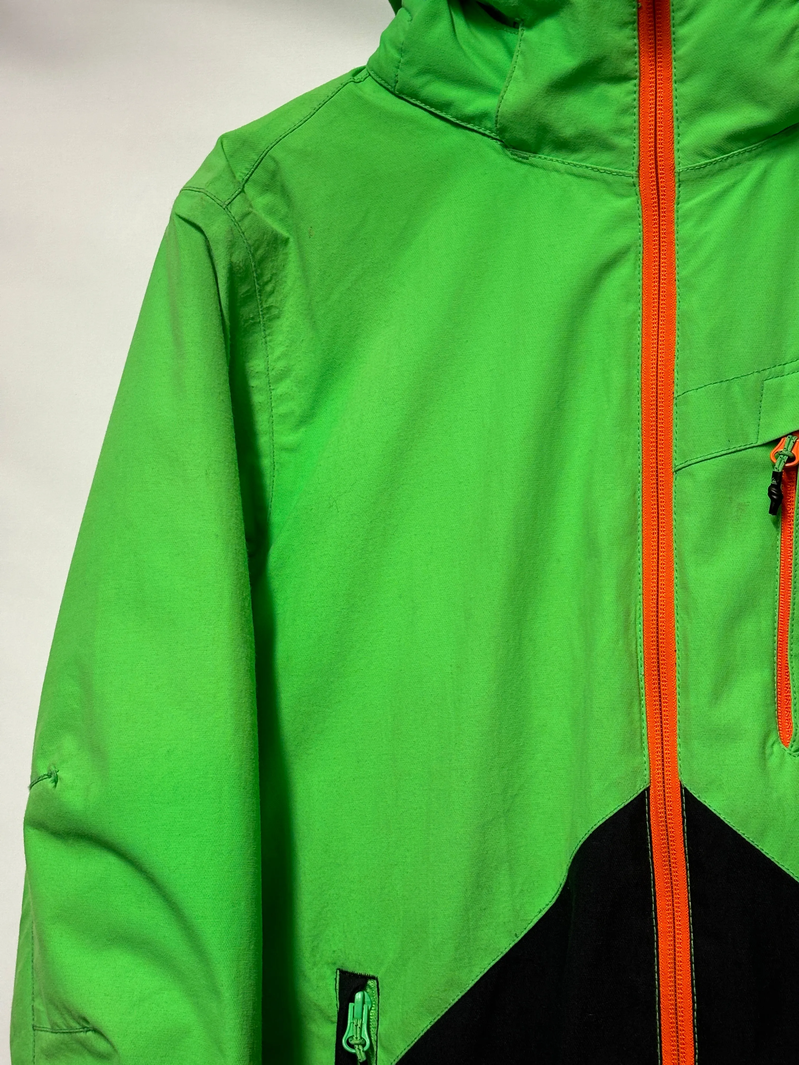 Quicksilver Green, Black and Orange Ski Jacket 12/ Large