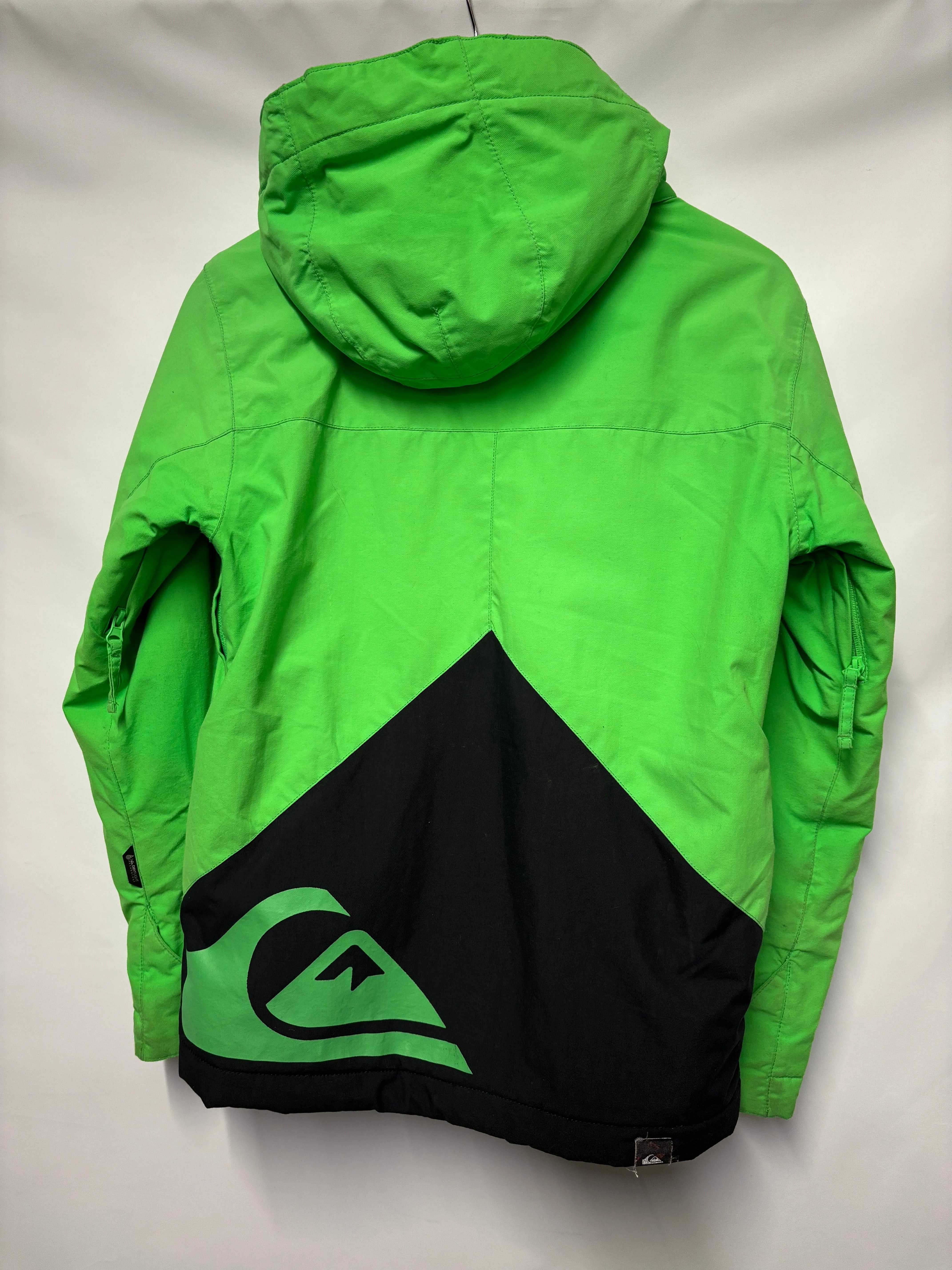Quicksilver Green, Black and Orange Ski Jacket 12/ Large