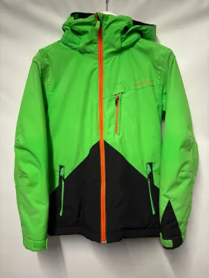 Quicksilver Green, Black and Orange Ski Jacket 12/ Large