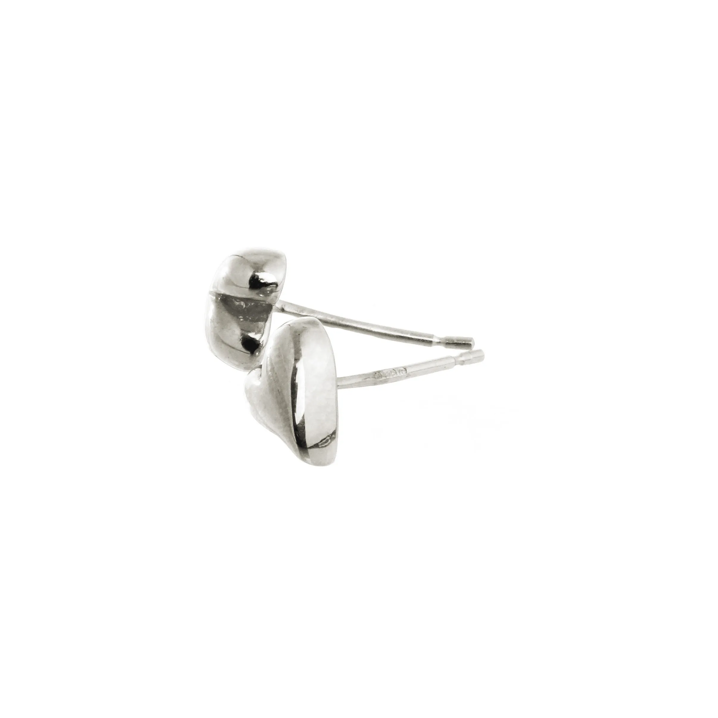 Simply Heart Silver Stud Earrings