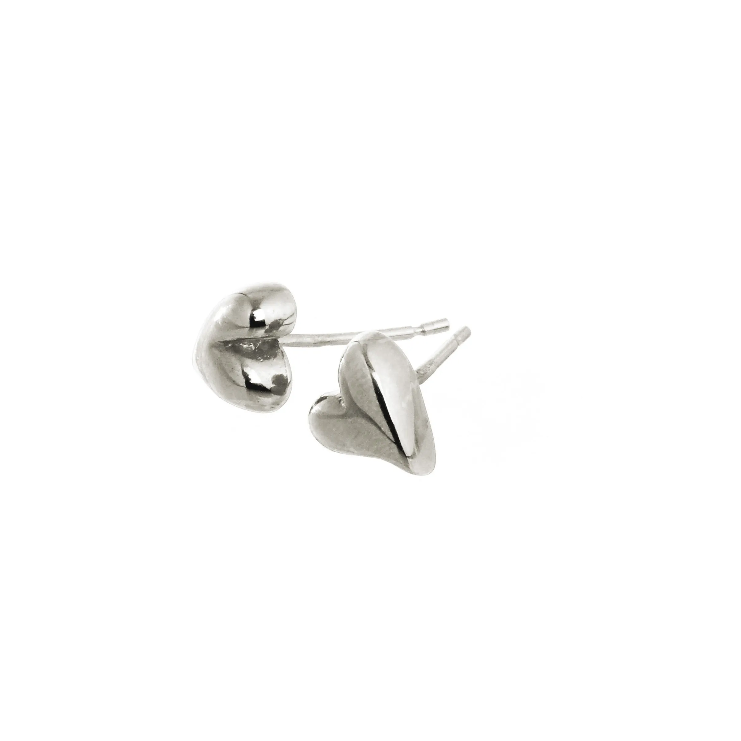 Simply Heart Silver Stud Earrings