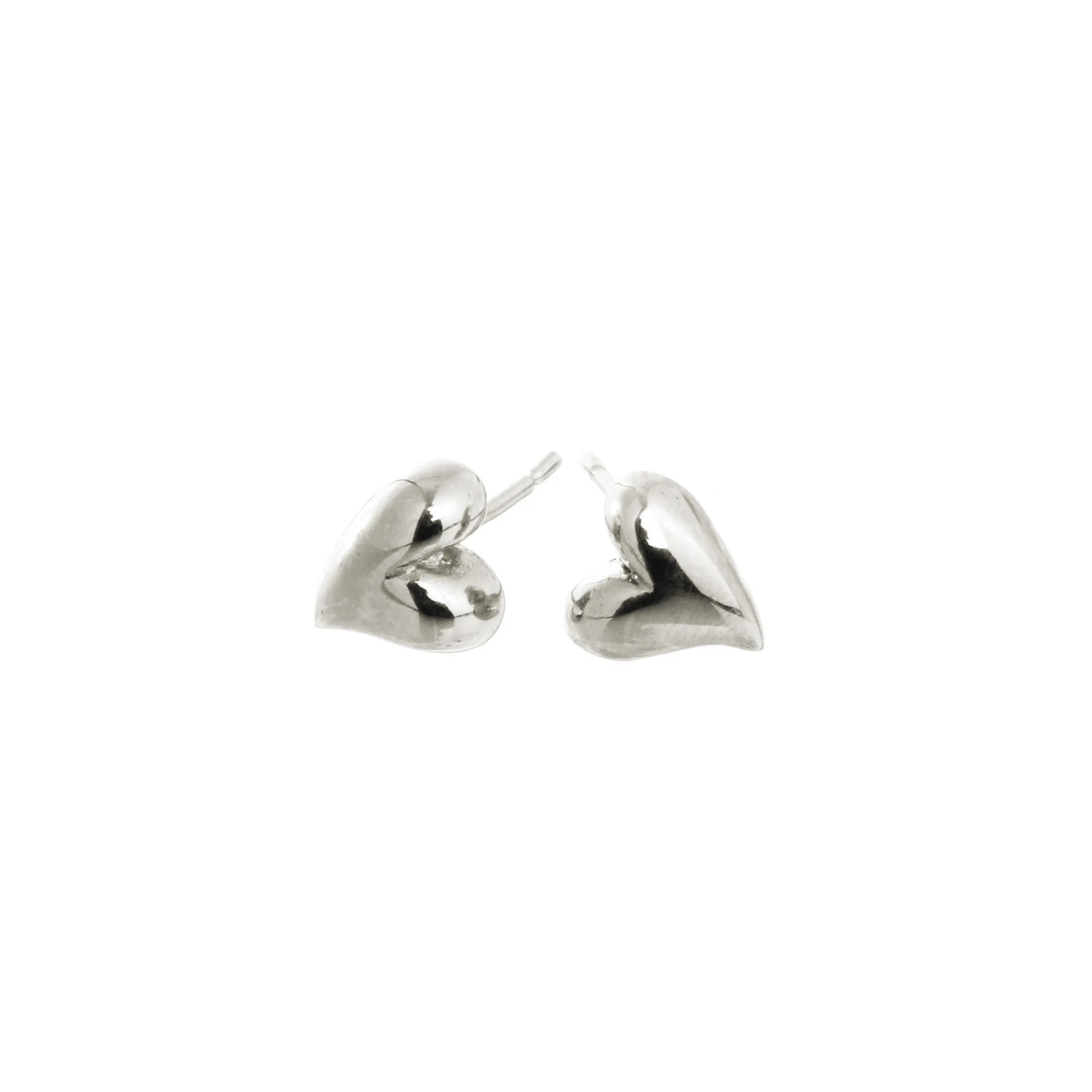 Simply Heart Silver Stud Earrings