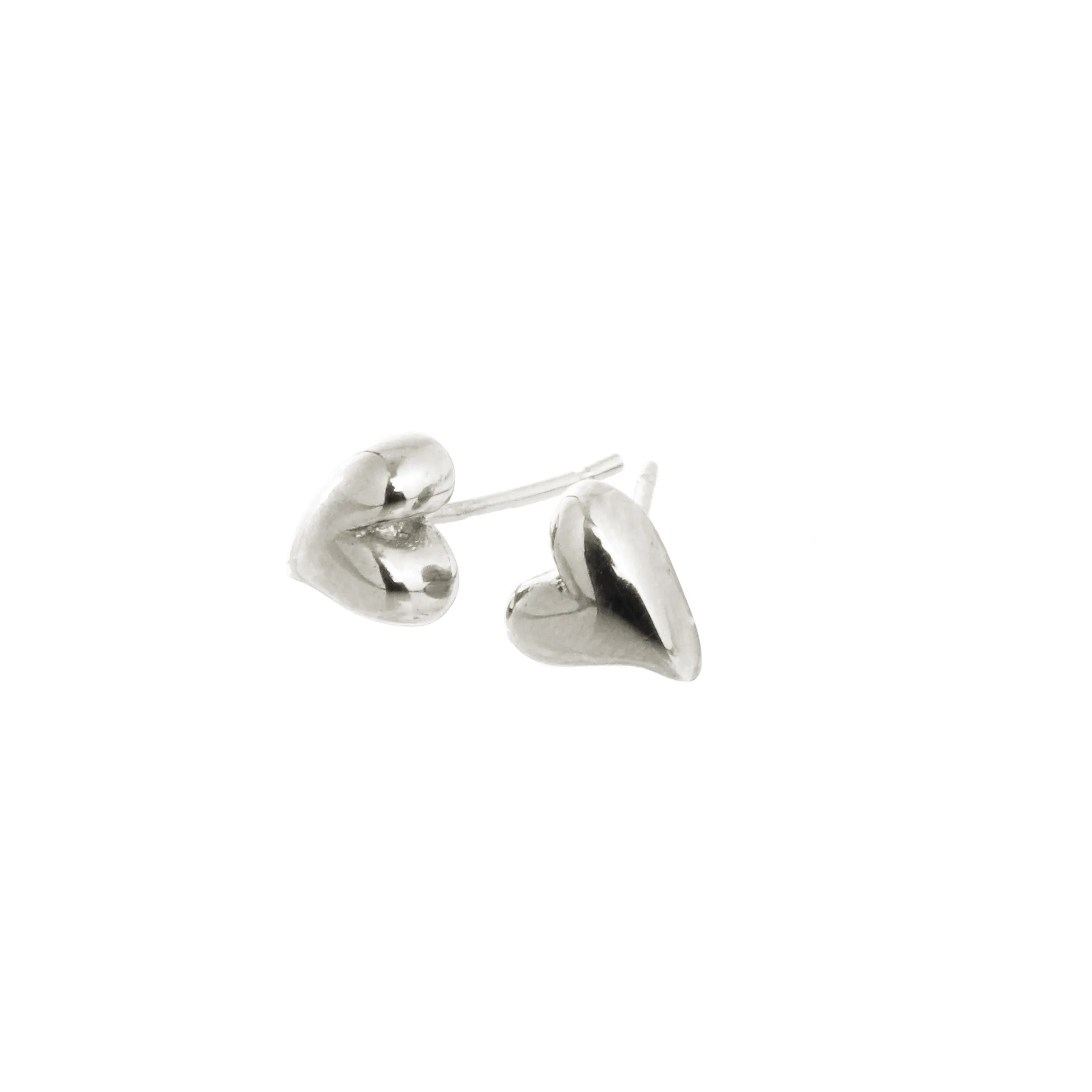 Simply Heart Silver Stud Earrings