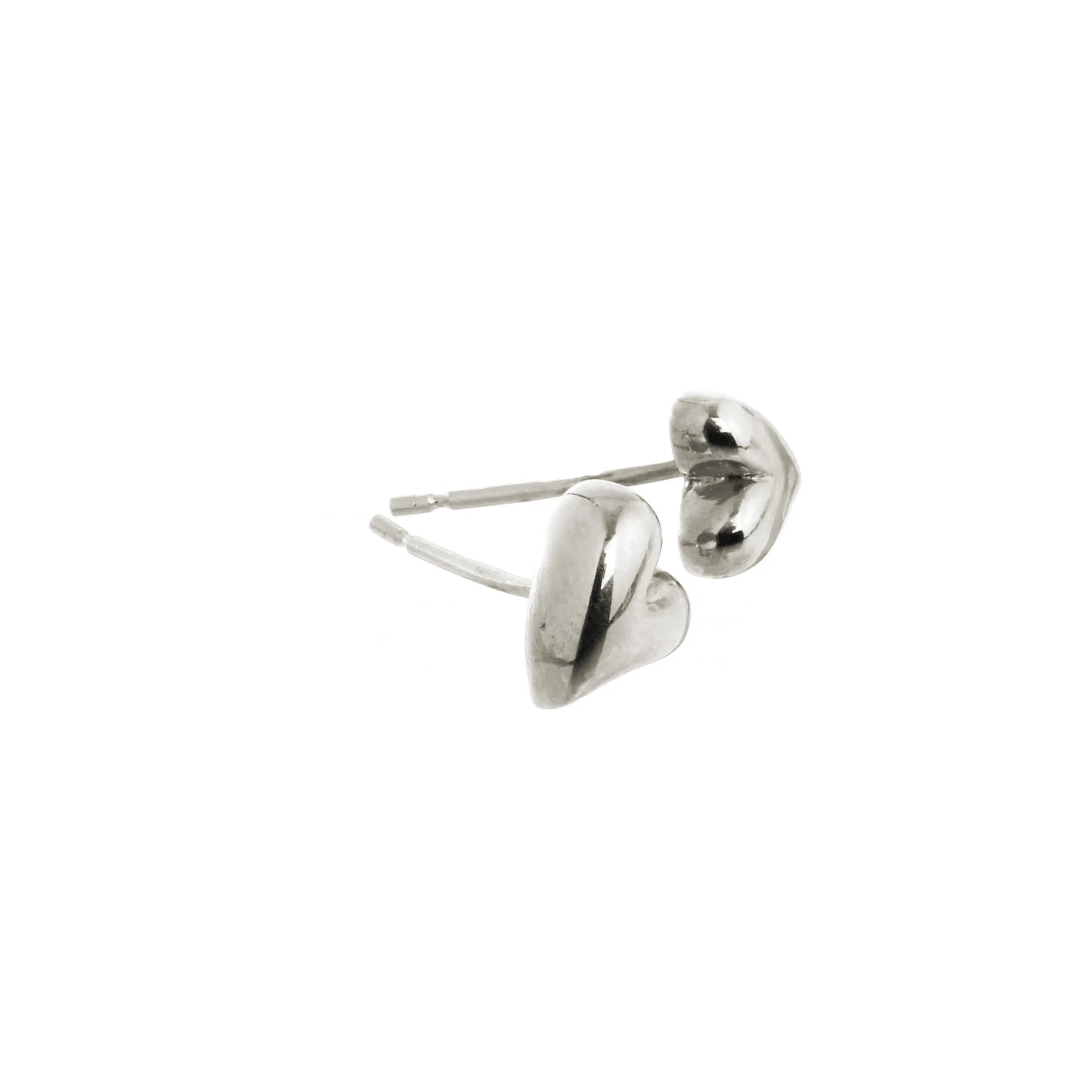 Simply Heart Silver Stud Earrings