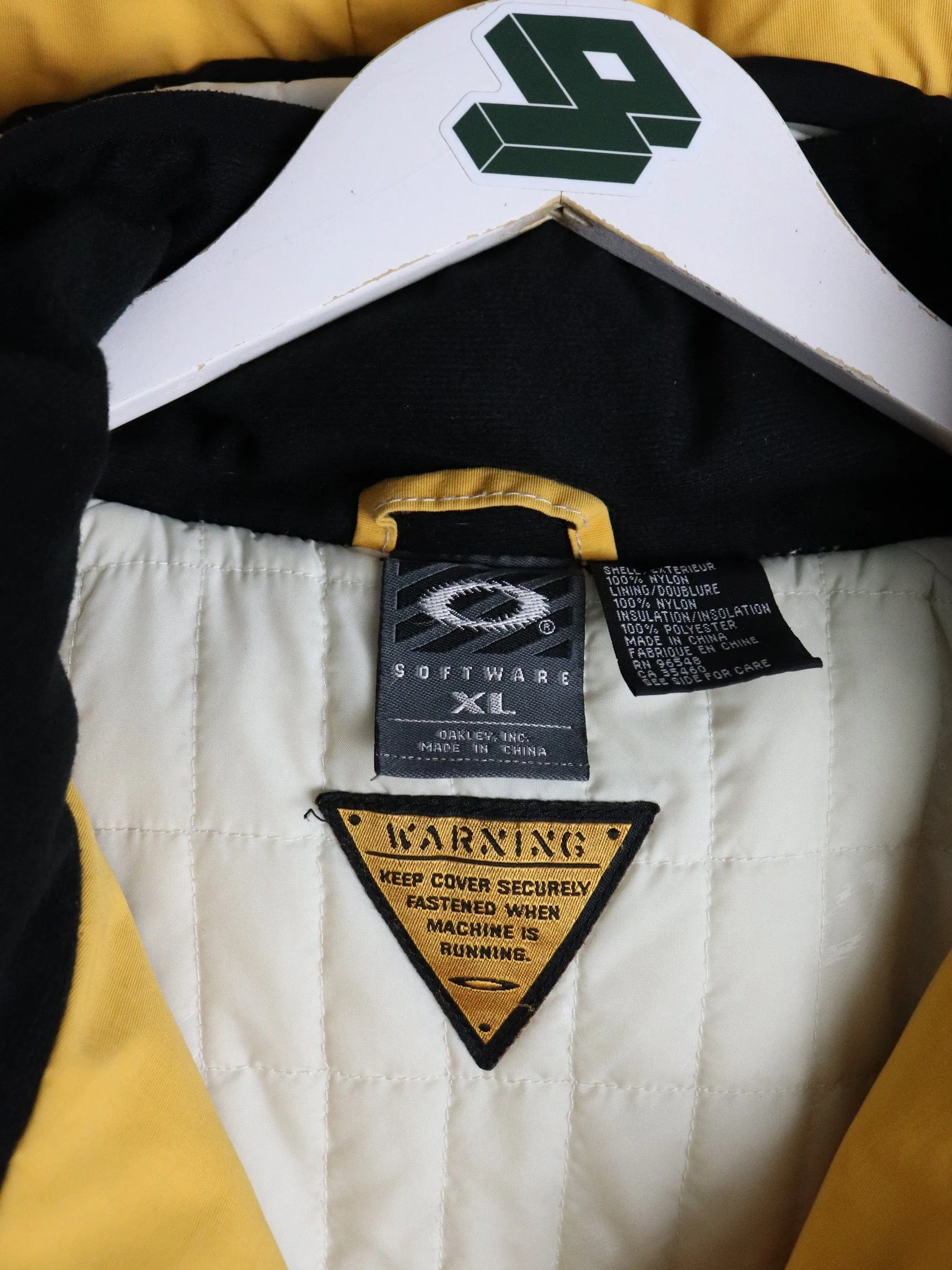 Vintage Oakley Jacket Mens XL Yellow Sofware Ski